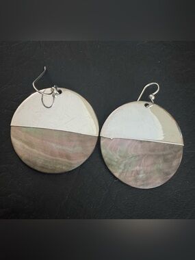 Sterling silver mother of pearl earrings